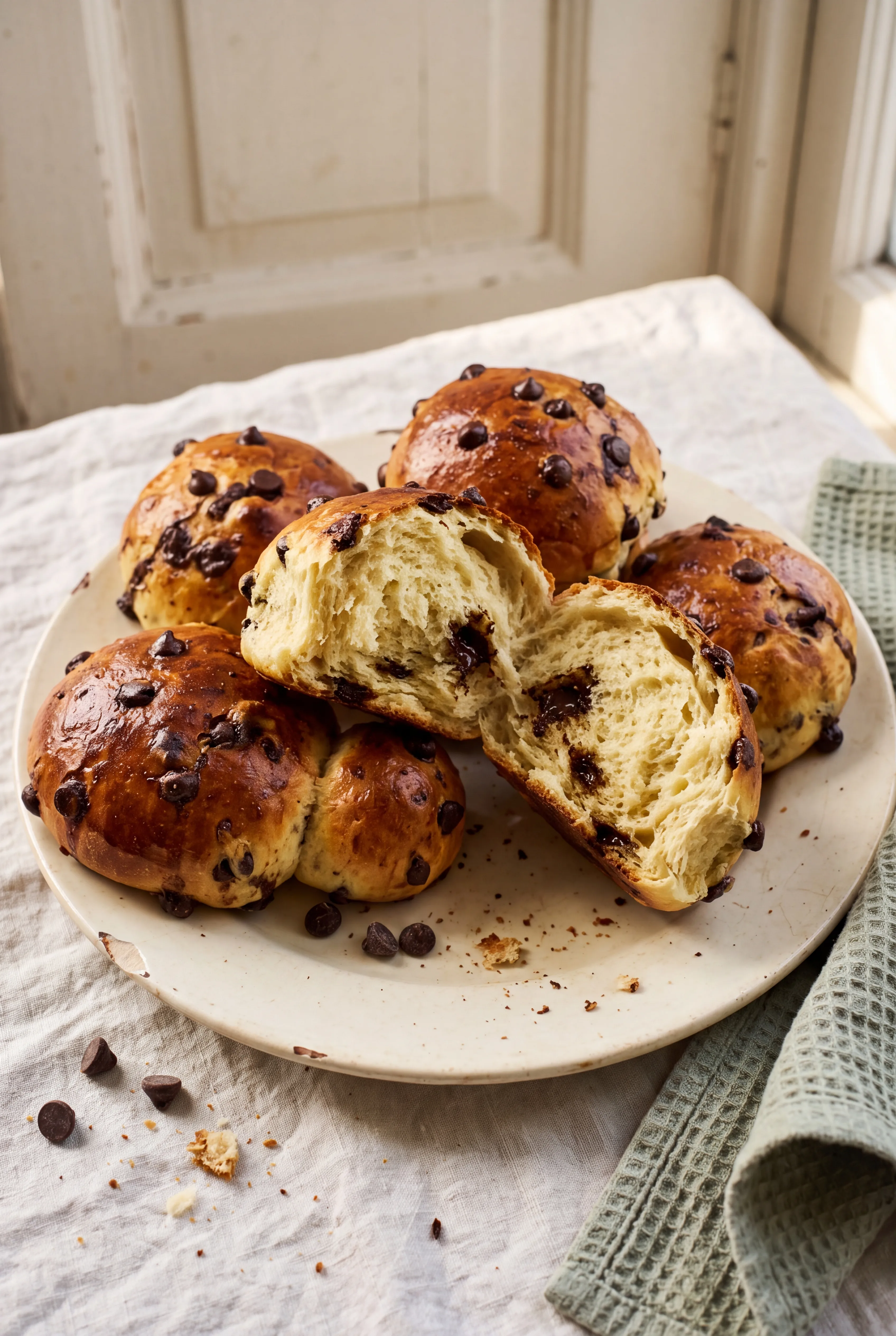 Brioches aux pépites de chocolat