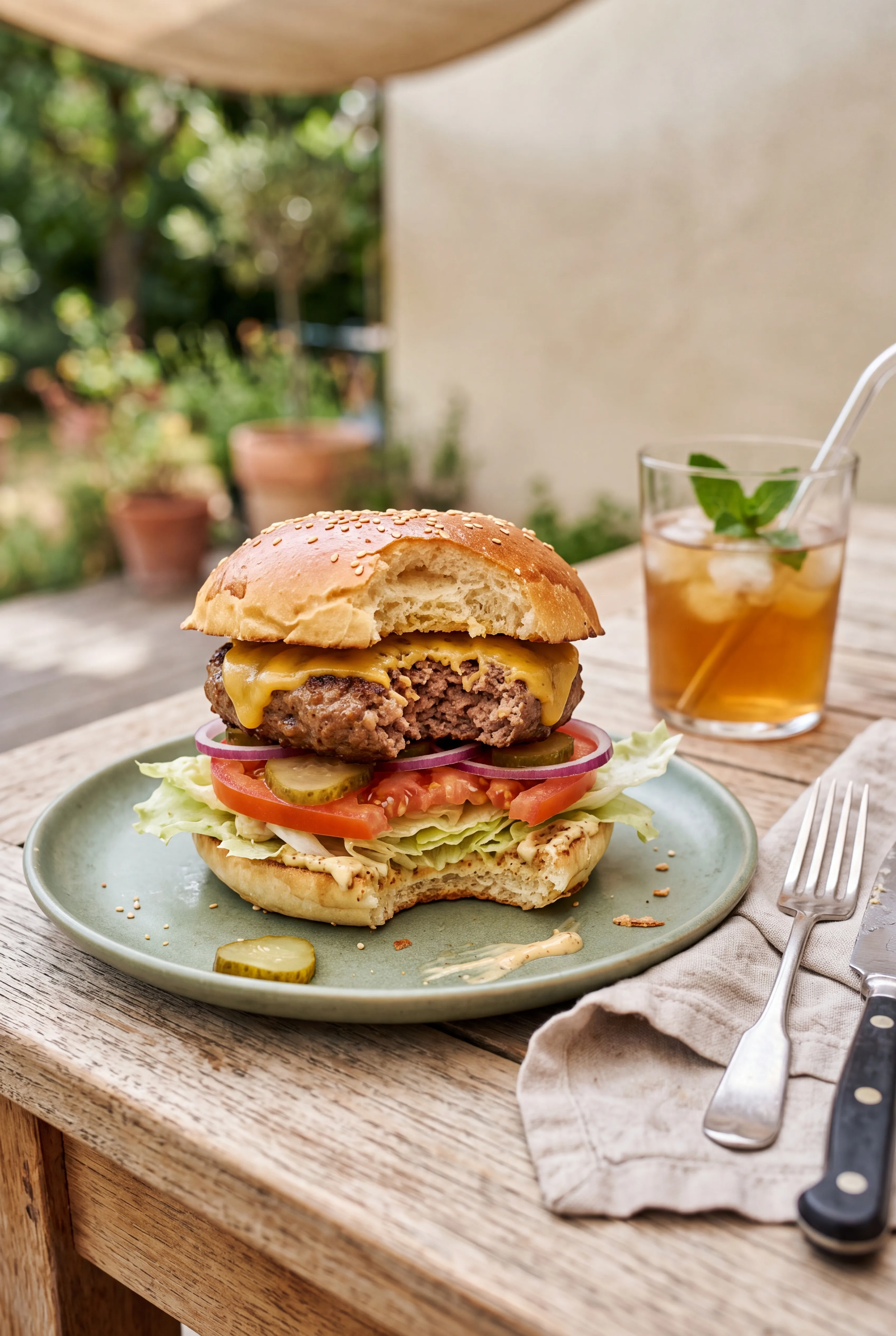Cheeseburger maison