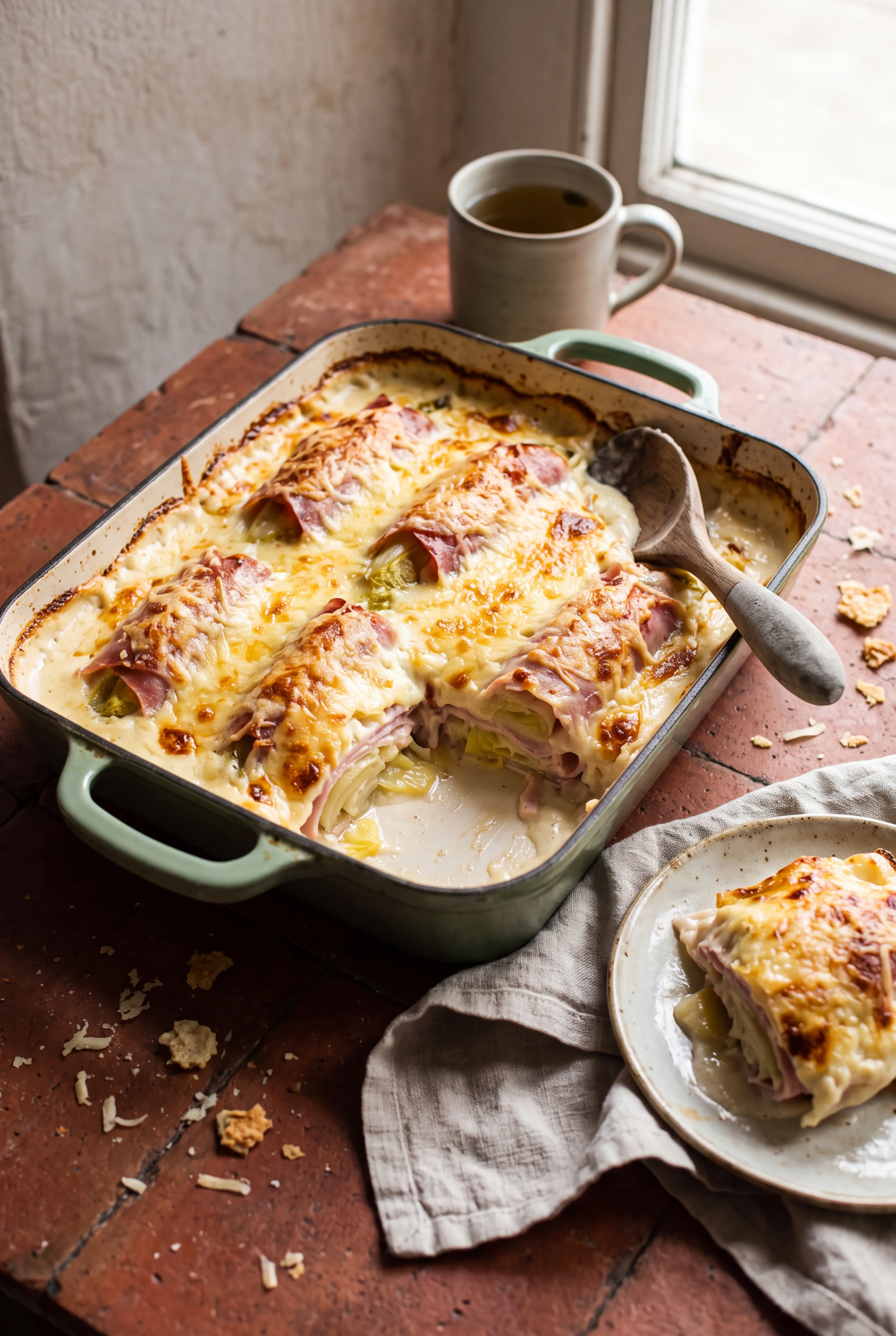 Gratin d’endives au jambon