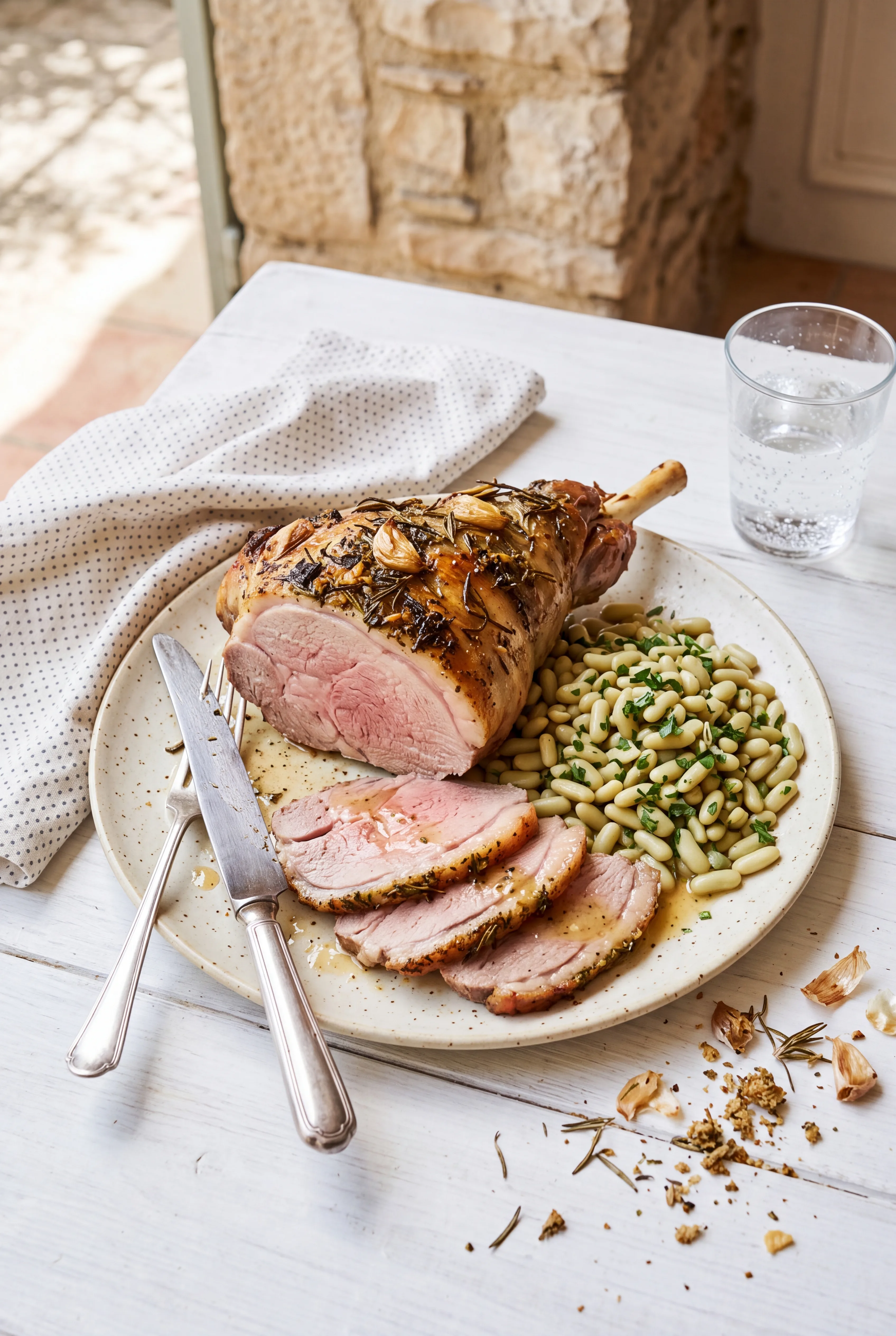 Gigot d’agneau pascal aux flageolets