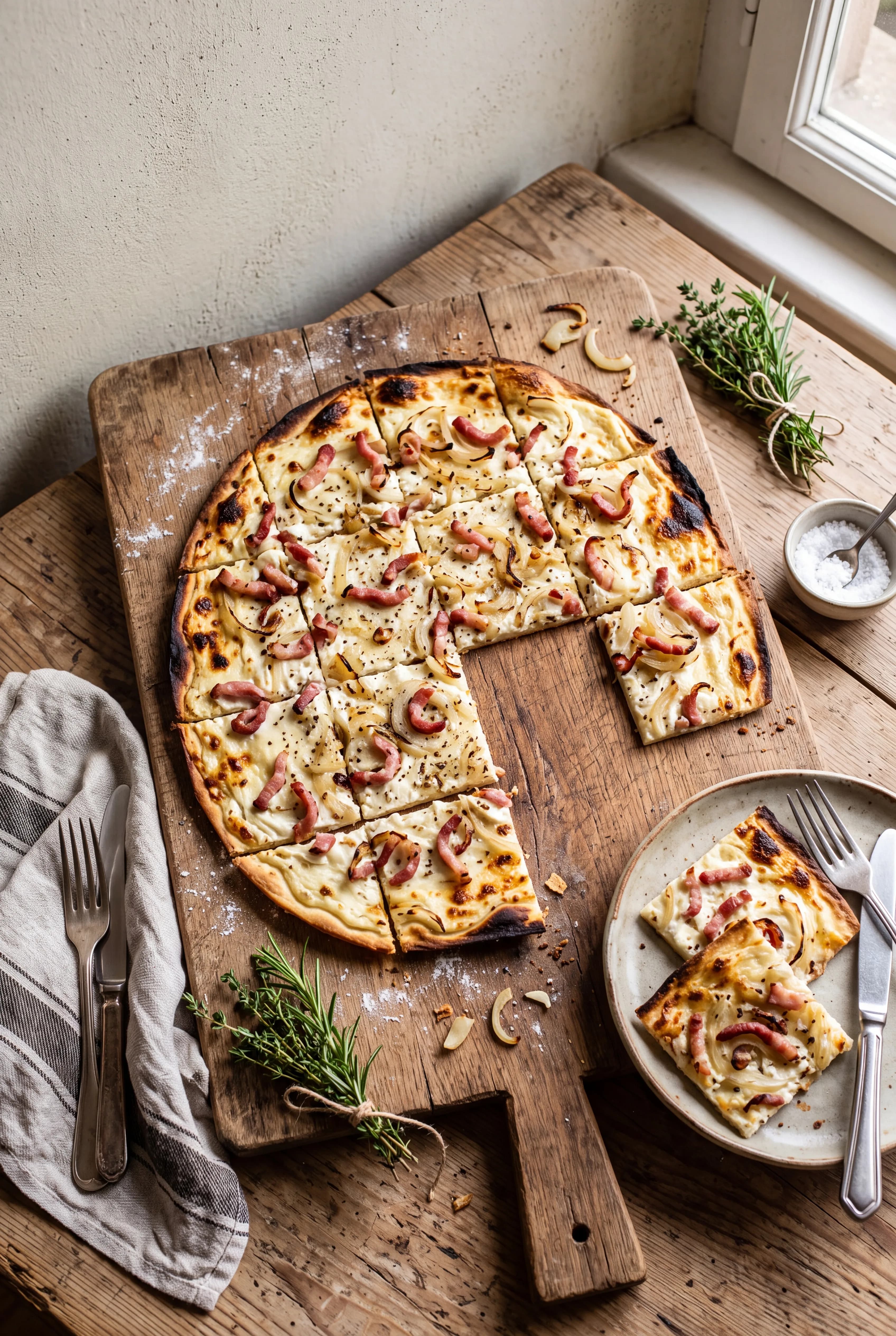 Tarte flambée alsacienne