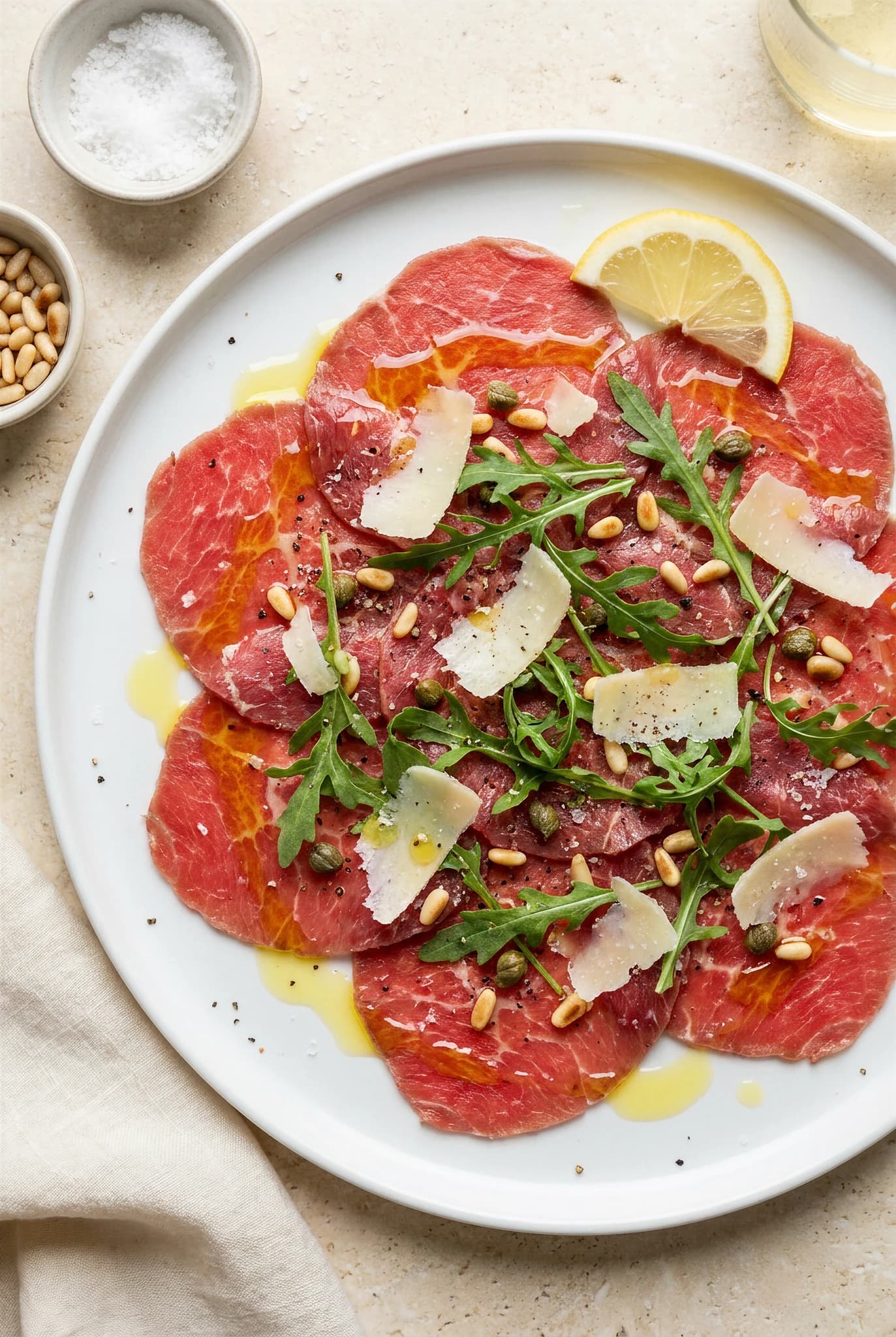 Carpaccio de bœuf au parmesan
