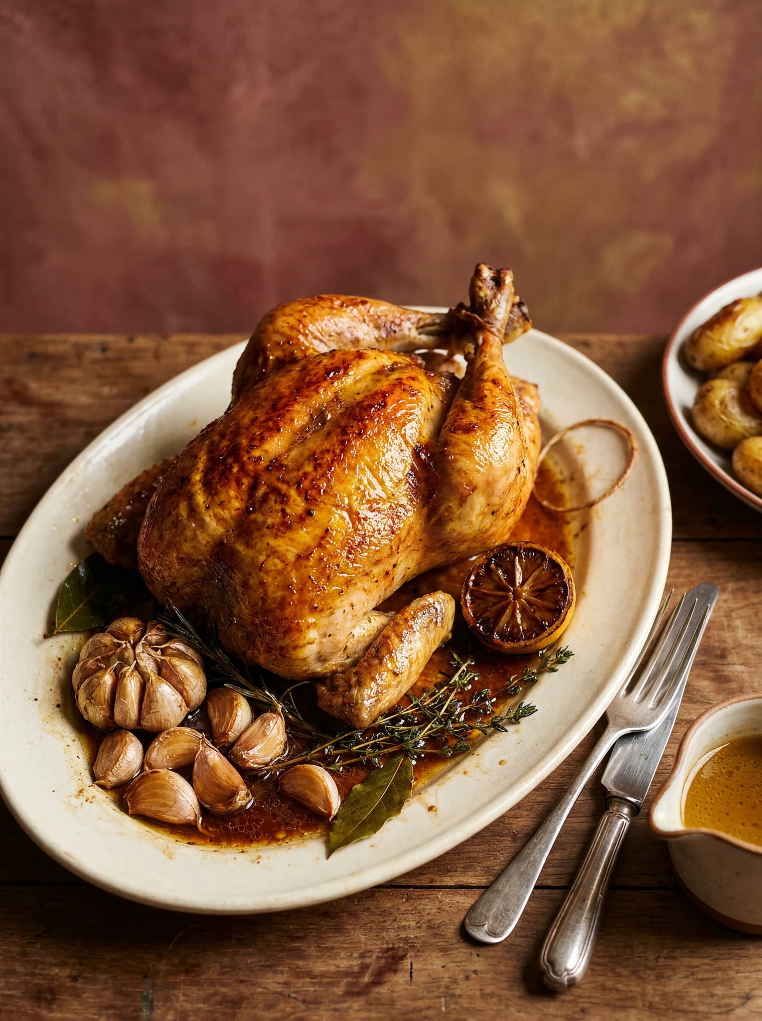 Poulet rôti du dimanche aux herbes