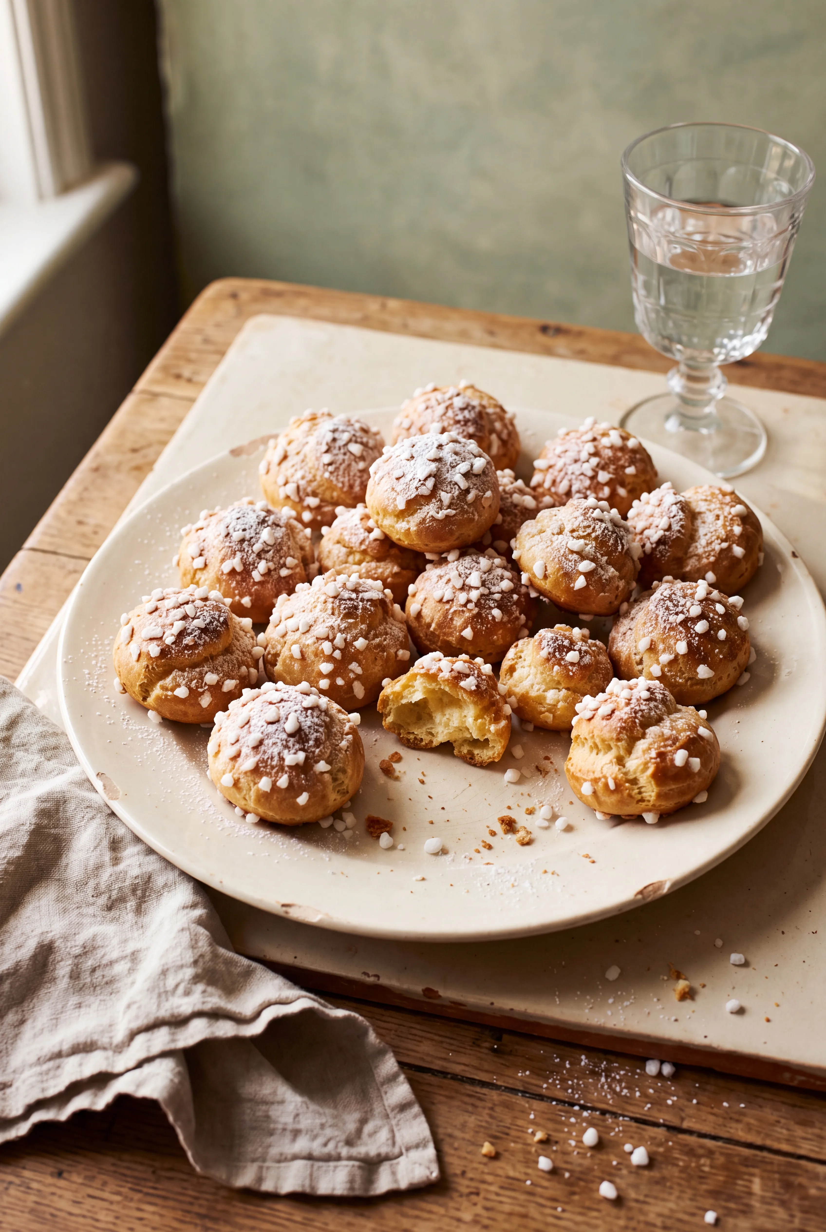 Chouquettes au sucre perlé