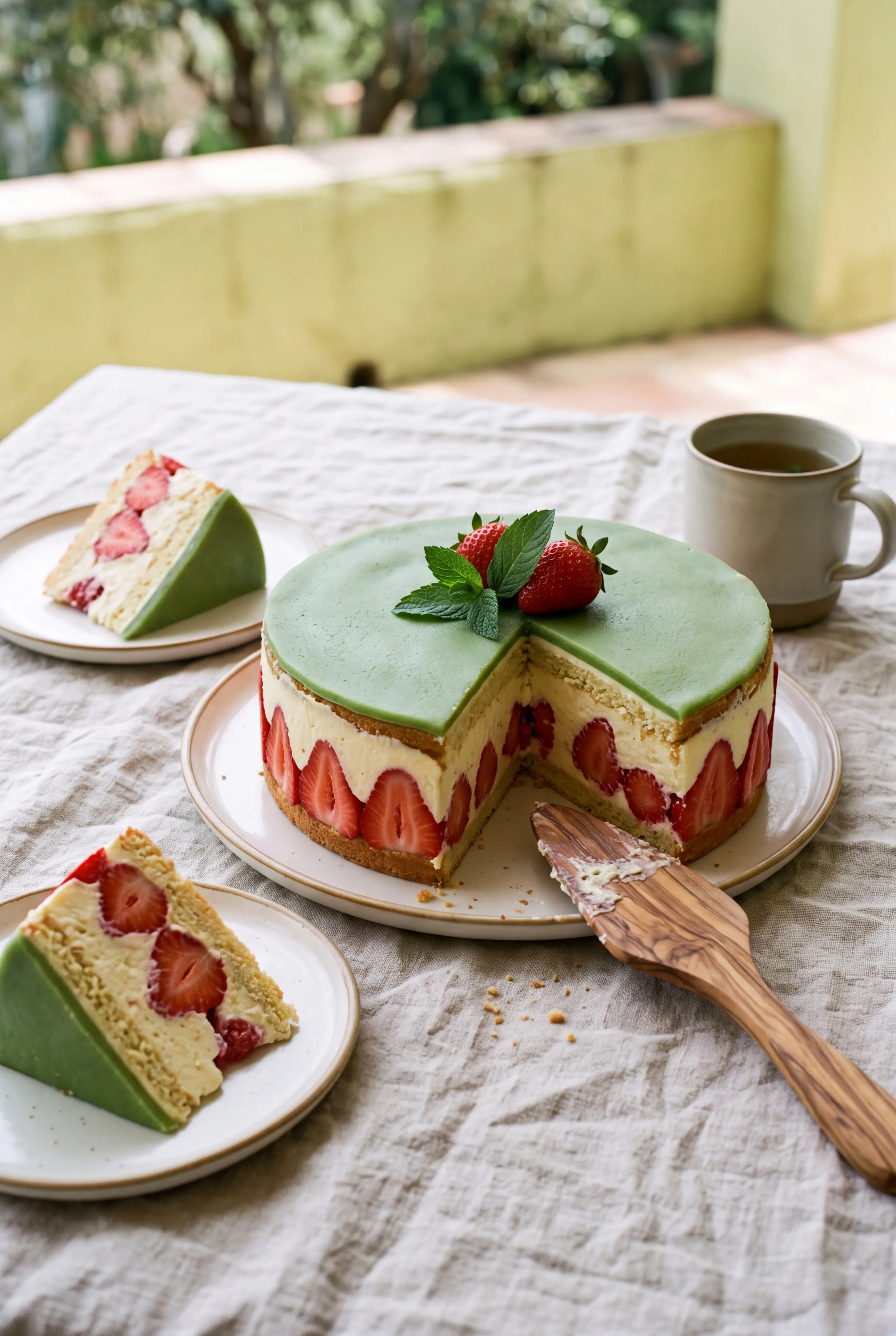 Fraisier à la crème mousseline