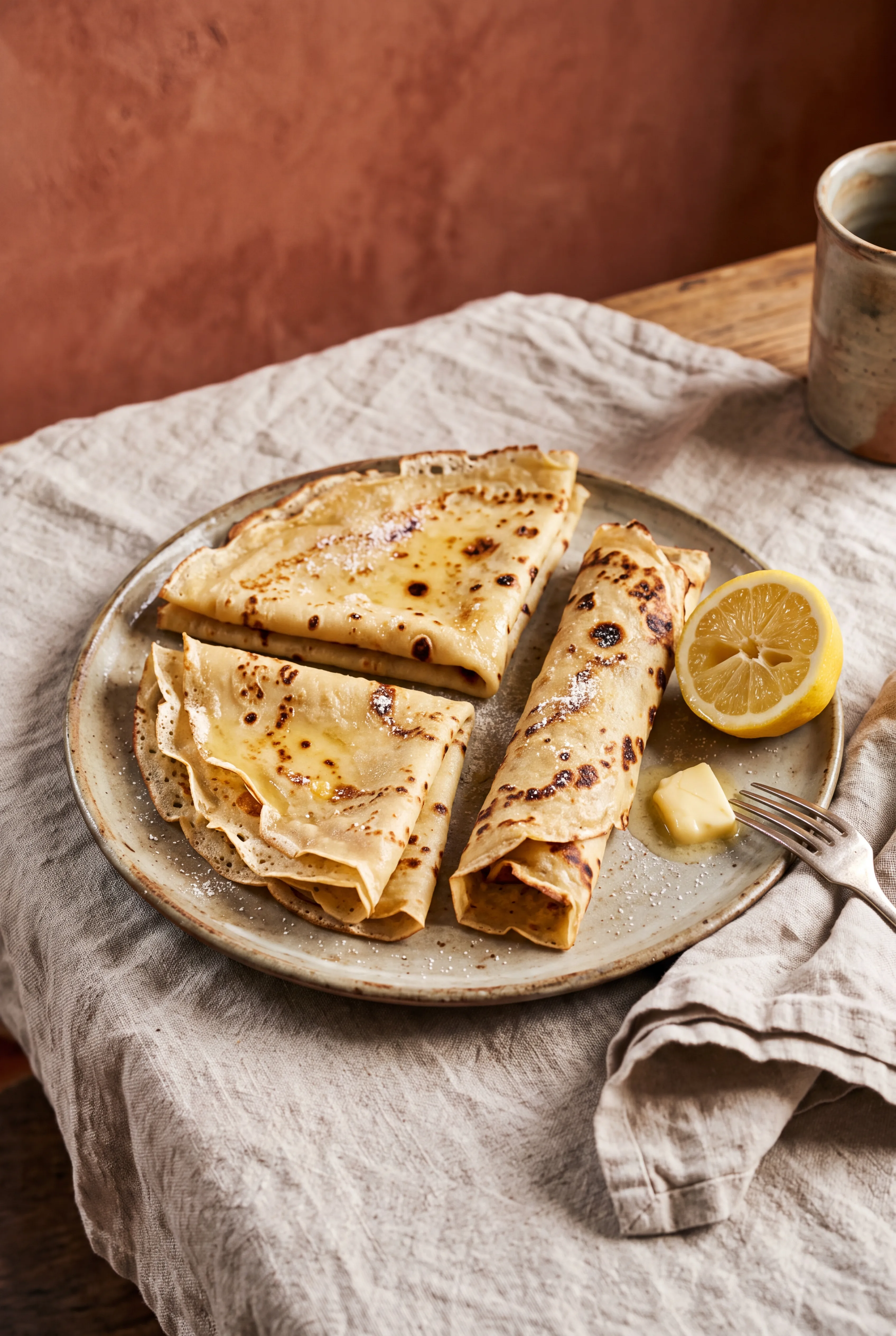 Crêpes au sucre de la Chandeleur