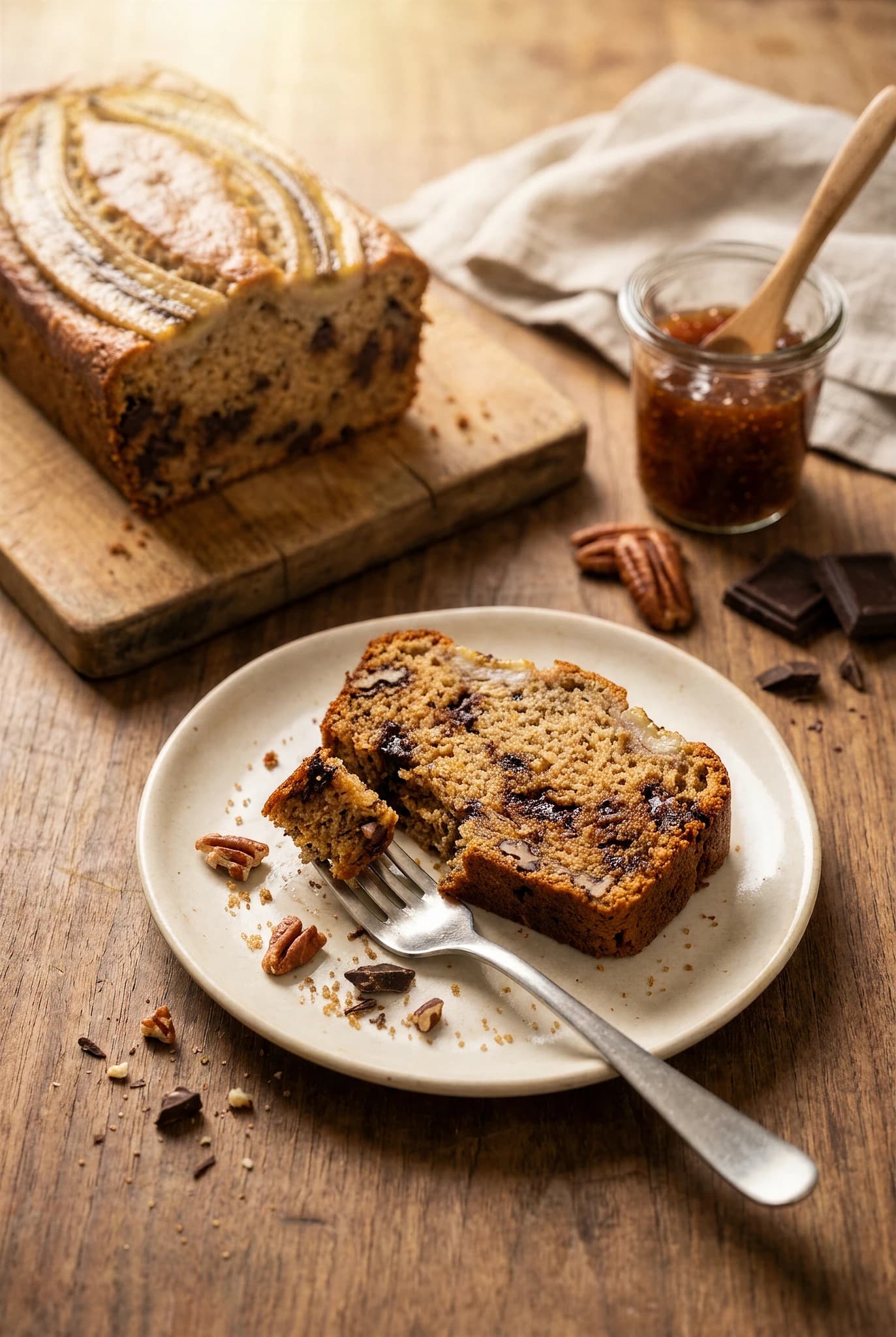 Banana bread aux noix de pécan