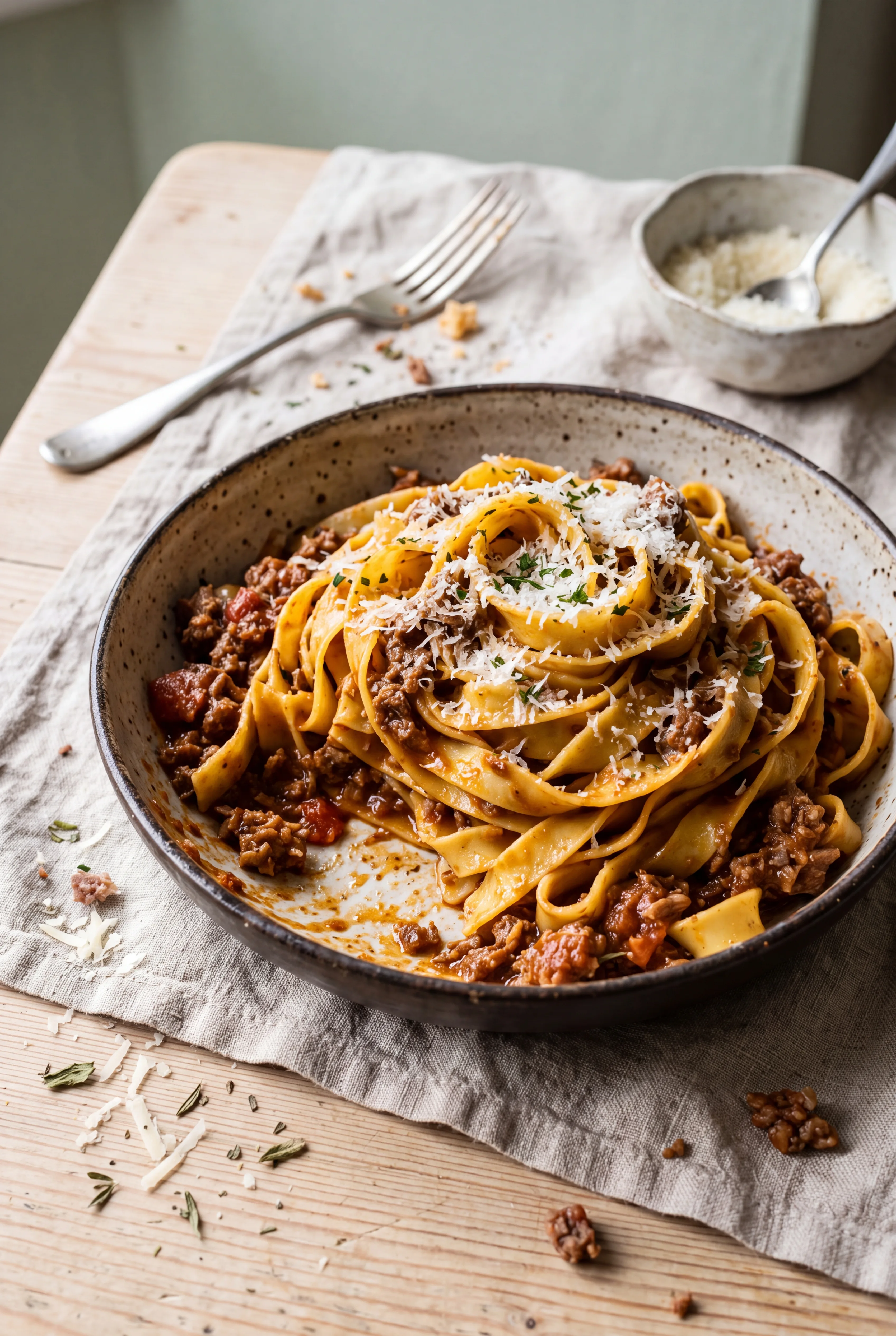 Tagliatelles au ragù bolognese