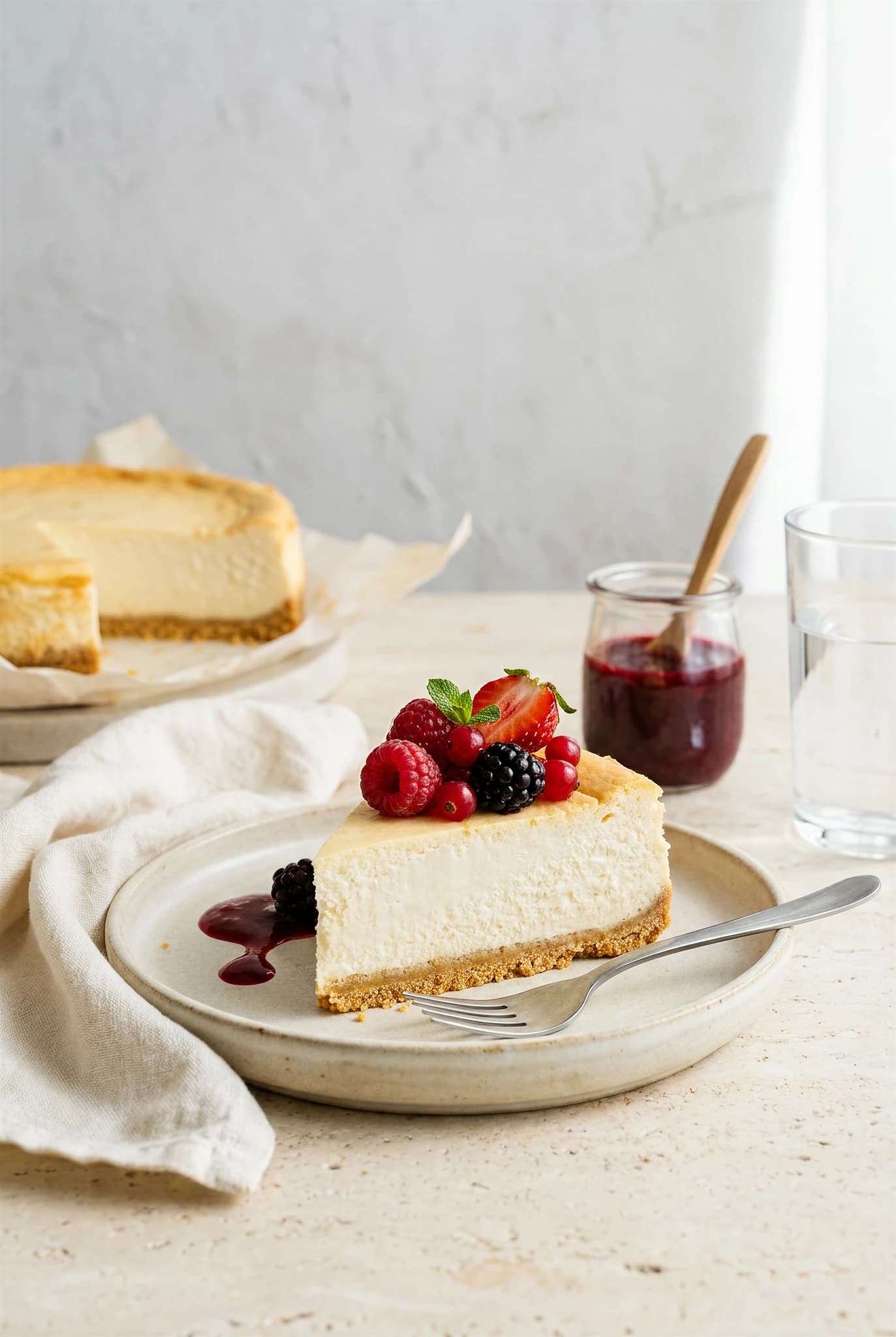 Cheesecake new-yorkais aux fruits rouges
