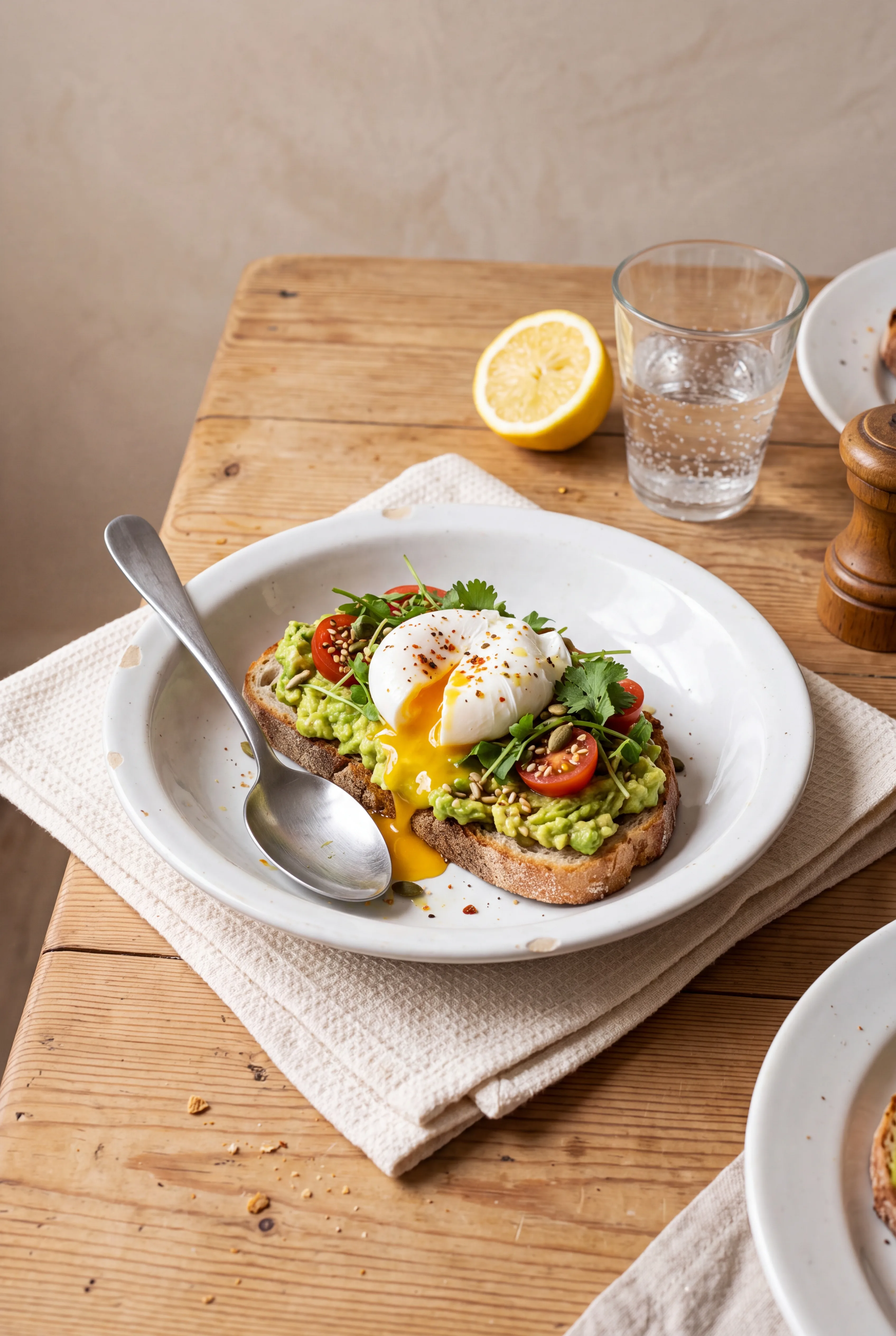 Avocado toast aux œufs pochés