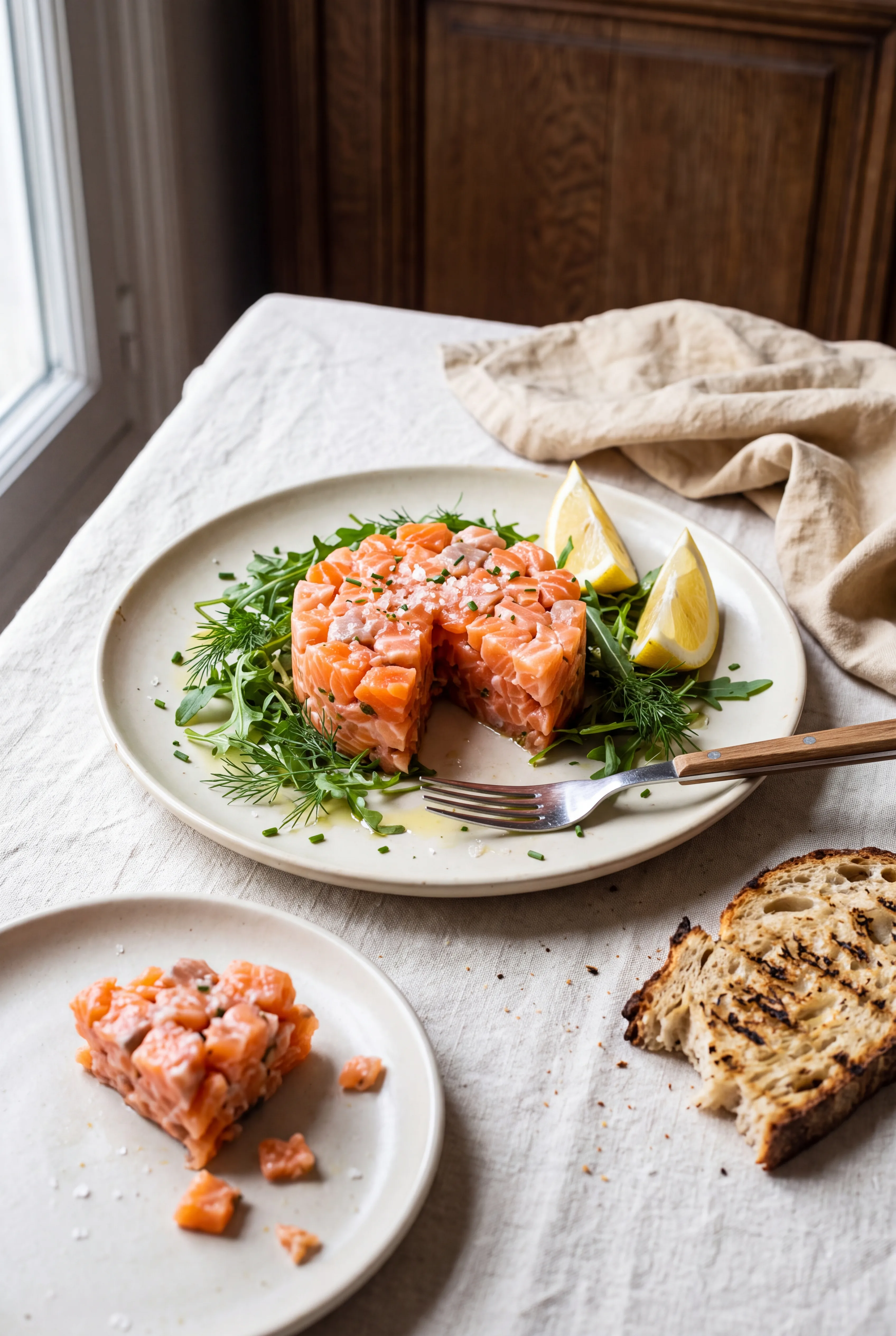 Tartare de saumon aux herbes