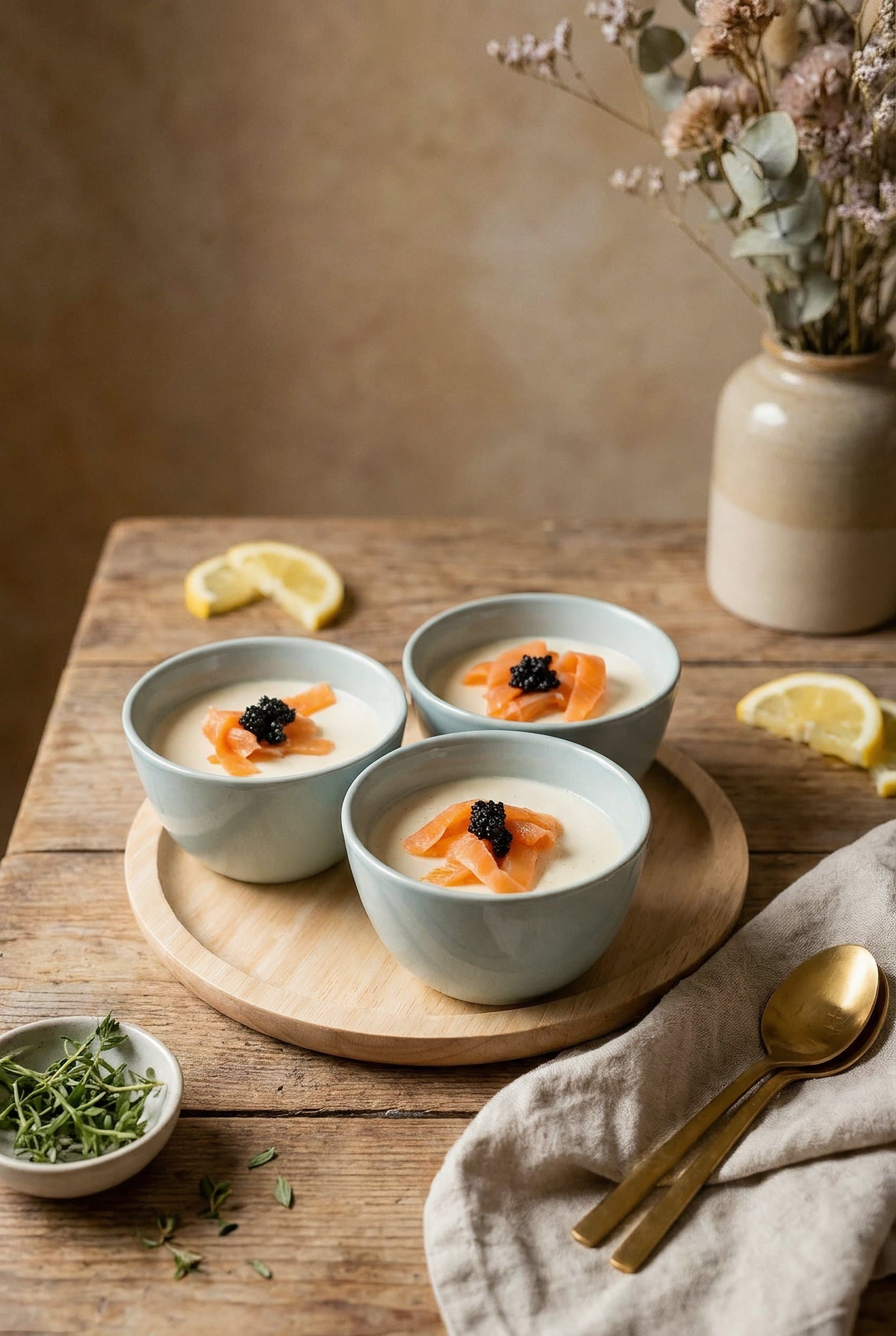 Panna cotta salée au saumon